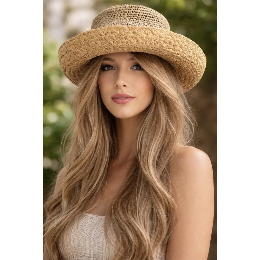 Orvis Straw Hat Womens Fedora Bucket Brim Fishing Beach Hiking Sun Protection 7